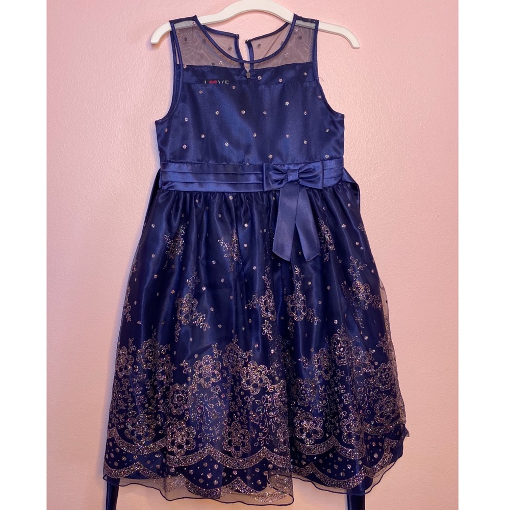 Navy Glitter Dress